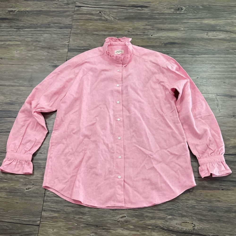 Hartford Ruffle Button Up Blouse Sz 2